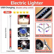 Stove Gas Lighter Pemetik Api Gas Electric Arc Lighter Windproof Lighter USB Lighter Stove Ignition 