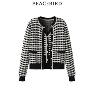 Taiping Bird Women's Spring Fashion Set - Contrast Edge Cardigan A1EDE1246