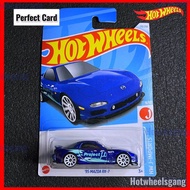 Hot Wheels Mazda RX7 2024 Blue Model Project U Mazda RX-7 95 Mazda RX-7 JDM Hotwheels Factory Seal D