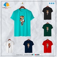Smart Bear🔥100% PREMIUM COTTON🔥 Cotton T-shirt  Round Neck Men Women Unisex Baju Lelaki & Perempuan.