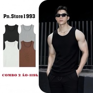 Áo thun gân tank top PN.STORE 1993 vải thun gân thoáng mát thấm hút mồ hôi pn.store Cotton Menswear