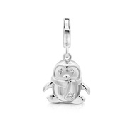 จี้ชาร์มเงินเเท้ 925 รุ่น Penquin ประดับพลอย CZ (เฉพาะจี้ชาร์ม ไม่รวมสร้อย)