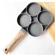 Divided Pan, Frying Eggs, Baking, 4 Compartments, 4 Non-Stick Holes