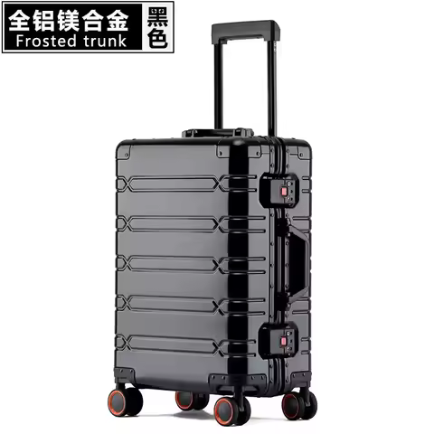 KLQDZMS 20 Inch Portable Boarding Suitcase 24 Inch All Aluminum Magnesium Alloy Luggage 29 Inch Larg
