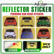 Reflective Car Model Sticker Reflector Perodua Viva Axia Ativa Alza Aruz Myvi Lagi Best Icon Accesso