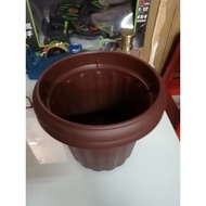 19 CM PLASTIC FLOWER POT PASU PLASTIK BUNGA (2 IN 1)