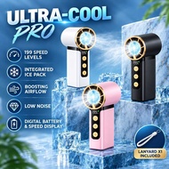 【199 Speed】ICE COOLING FAN 199 speed Ice Cooling Turbo Fan Portable Mini Handheld Fan with 199 Speed