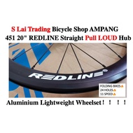 451 20" REDLINE Straight Pull LOUDHUB Aluminium Lightweight Wheelset!! !!