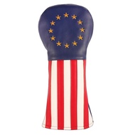 Premium Hand-Made Leather Star and Stripes Design Headcovers Golf Club Driver Head Cover