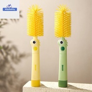 K0Y9VB4G 2PCS/SET แบบ3-in-1 ชุดทำความสะอาดขวดนมเด็ก หมุนได้360องศา ซิลิโคนทำจากซิลิโคน เครื่องมือทำค