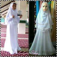 Gamis Syar'i Anak Putih / Baju Muslim Anak Perempuan Putih