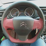 For Peugeot 208 2011-2019 Peugeot 2008 2013-2019 Car accessories Hand Stitched black Genuine Leather