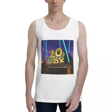 20th Century Fox 100% Cotton Men's Sweatshirt Vest Sleeveless Clothing Tees Men Tank Tops T-shirt