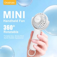Orashare HF02 Pro Mini Fan Rechargeable 1500mAh Batterry 360° Rotatable fan 3 Speed Handheld Fan