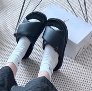 Nike Jordan Sophia Slide 麵包鞋 棉花糖澎澎交叉厚底涼拖鞋增高運動休閒 全黑