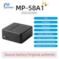 Gratis 1 Roll printer thermal USB Bluetooth Pocket Printer minimarket agen pengiriman portable 58mm