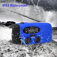 Vvsg Emergency Hand Crank Radio With LED Flashlight For Emergency Portable Weather Radio For Camping