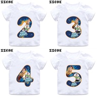 Disney Toy Story Buzz Lightyear Woody Birthday Number Bow Kids T shirt 1 2 3 4 5 6 7 8 9 Years Boys 