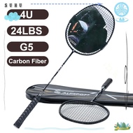 SUHUHD Racquet Carrying Bag, High Resilience Full Carbon Fiber Badminton Racket, Portable T800 Strin