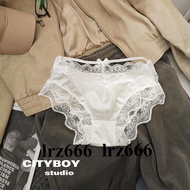 [lrz666] 2026 Men You Unworn Sexy Lace Trim Cotton Crotch Briefs 3D Pouch Seamless Youth Underwear