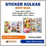 [01-08] 1-door And 2-door Refrigerator Stickers With Fruit Motifs