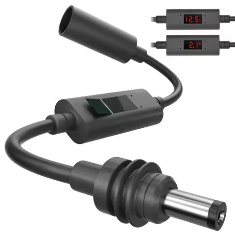 Starlink Mini DC Cable Coupler with Voltmeter Starlink Mini Power Cable Extension DC Male to DC Fema