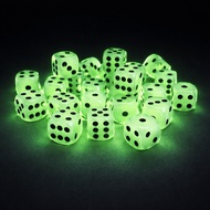 High Quality D6 Glow in The Dark Dice 16 mm | D6 Glow in The Dark Dice | Board Game