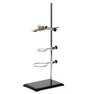 Laboratory Grade Metalware Support Stand, Cork Lined Burette Clamp with 2 Retort Ring (2inch,3inch D