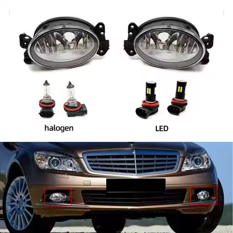Car Front Bumper Fog Light Fog Lamp Headlight For Mercedes Benz W211 W204 W219 G500 X164 W164 R320 R