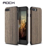 Rock iphone 7 plus 6S Plus Wood Back Case Casing Cover + Tempered glas