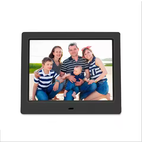 8 Inch High Definition IPS Digital Photo Frame Narrow Side Electronic Photo Album Electronic Clock F