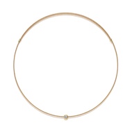JIUZUAN D สี VVS1 Moissanite สร้อยคอ 4 มม.Moissanite Diamond 18K Gold Plated Cord S925 เงิน Hypoalle