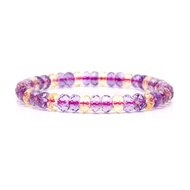 【正佳珠寶】紫黃晶 極品鑽石切面 4x7mm 紫黃晶手珠