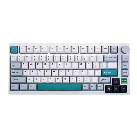 Gamakay TK75 V2 75% Mechanical Keyboard Ultra-Silent Switches, TFT Screen, and Full RGB Light Bar