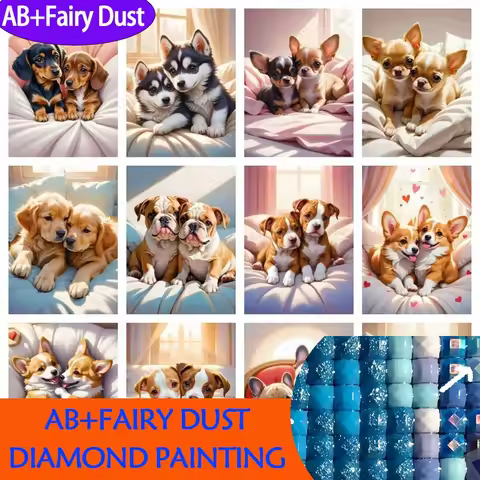 AB Fairy dust 2025 New Diamond embroidery Sale Animal Pictures of rhinestones Painting cross-embroid