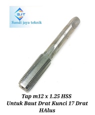 tap untuk baut drat kunci 17 tap m12x1.25 HSS Drat Halus Bukan Yamawa OSG