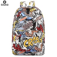 OZUKO   Cartoon Men Backpack School Bags For Teenagers Printing Designer Backpack Women Fashion T