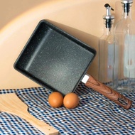 Japanese Omelette Frying Pan Non-Stick Coating Non-Stick Frying Egg Pan Wood Handle Tamagoyaki Tamag