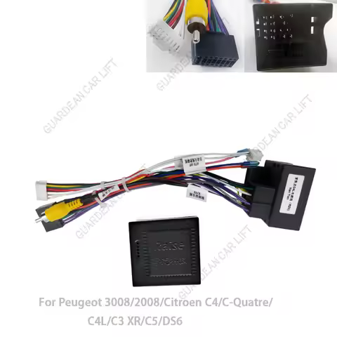 16 Pin to Quadlock Wiring Harness CANBUS Decoder Box Car Quad Lock Cable Adapter for Peugeot 208 200