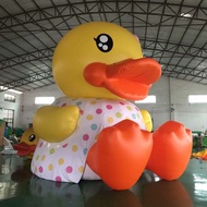 Lucu Raksasa Tiup Bebek Kuning Dikustomisasi Bebek Karet Gadis Balon