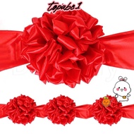 TOPABC1 1Pcs Big Flower Ball, Celebrate Decoration Car Delivery Red Cloth Hydrangea, Ribbon-cutting Market Ceremony Recognition Start Business Chinese Wedding Red Satin