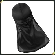Satin Bonnet Turban Men Headscarf Tail Silk Durag for Women Unisex Stretchy