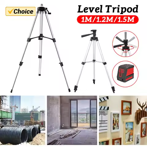 93cm Level Tripod Aluminum Alloy Adjustable Height Thickened Tripod Stand Bracket for 5/8 inch Adapt
