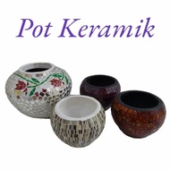 Pot Bunga Keramik besar motif, Vas bunga keramik