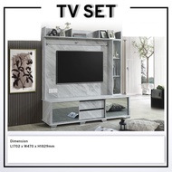 TV Set TV Cabinet with Feature Wall Mount TV