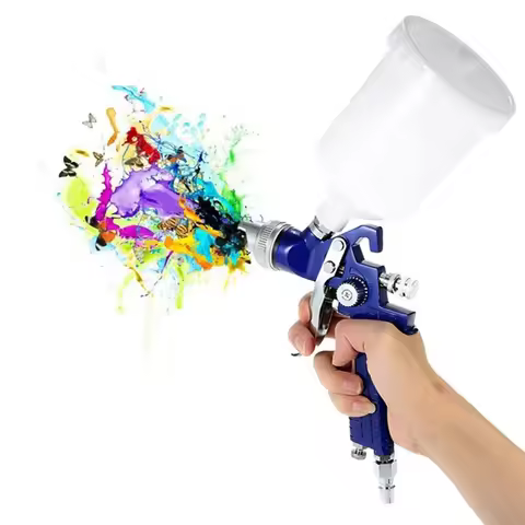 Paint Spray Gun H-2000A Professional 0.8/1.0mm Nozzle 125ml Mini Pneumatic Spray Gun for Car Paintin