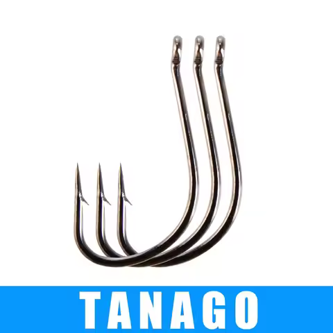 3packs TANAGO Ringed Single Carp Hook Size 1-12# High Carbon Steel Fishing Hooks Set Barbed Carp Fis