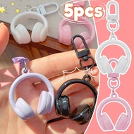 Cute Mini 3D Headphones Keychains - Y2K Sweet Lightweight Acrylic Pendant for Bag Hanging Decoration