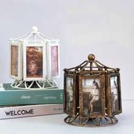 1pc Vintage Style Desktop Decor Photo Frame, Music Rotating Carousel Photo Frame - Rotating Lively M