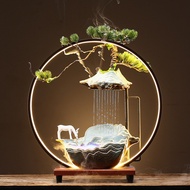 S-6🏅Creative Feng Shui Flowing Water Ornaments Living Room Entrance Office Desk Surface Panel Fountain Humidifier Housew
